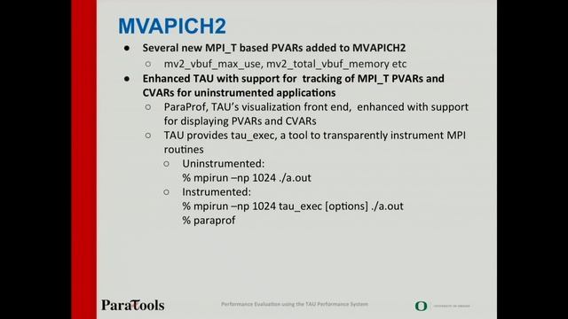 Performance Evaluation using the TAU Performance System - Sameer Shende, University of Oregon смотреть онлайн