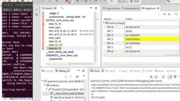 OpenOcd Eclipse i.mx6 linux kernel