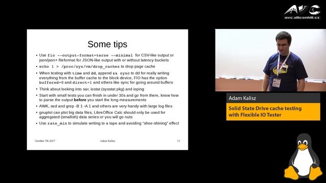 LinuxDays 2017 - Solid State Drive cache testing with Flexible IO Tester - Adam Kalisz смотреть онлайн