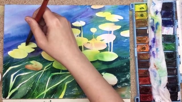 «Цветы. Кувшинка» как нарисоватьАКВАРЕЛЬ| Сезон 4-4 | Мастер-класс ДЕМО смотреть онлайн