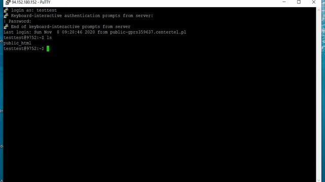 PuTTY klient TELNET, SSH i rlogin - połączenie SSH смотреть онлайн