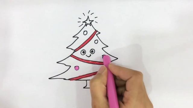 Drawing New Year Evergreen For Kids / Yangi Yil Archasini Chizish
