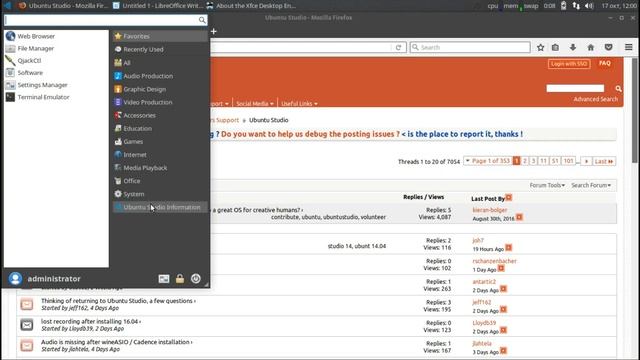 First Looks At Ubuntu Studio 16.10 Yakkety Yak смотреть онлайн