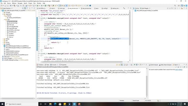 mbedTLS embedded software AES and c++ wrapper смотреть онлайн