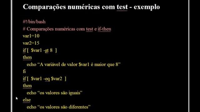 Shell Scripting - Comparações numéricas e de strings com comando test - 15 - Linux смотреть онлайн