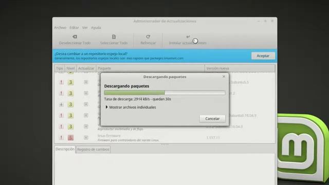 Administrador de Actualizaciones Linux Mint смотреть онлайн