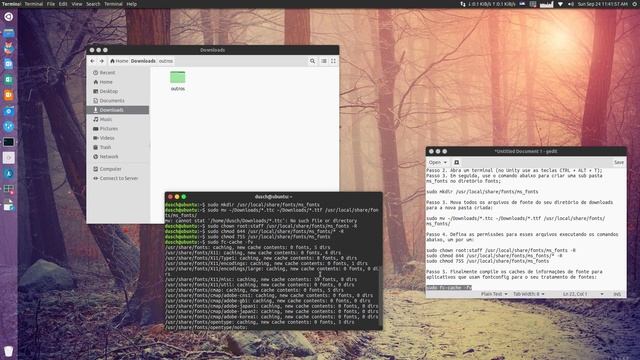 Como instalar fontes no Ubuntu manualmente смотреть онлайн