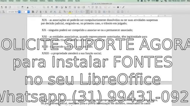 Como Instalar Fontes da Office no Libre Office - Configurar Libreoffice смотреть онлайн