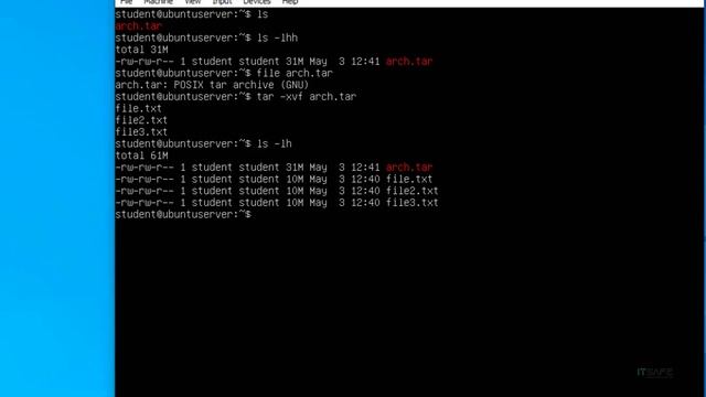 ITSAFE - Linux Essentials - Archiving and compression смотреть онлайн