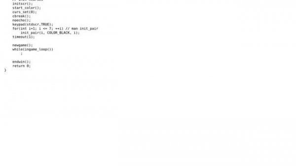 NCurses-based Tetris game in C++