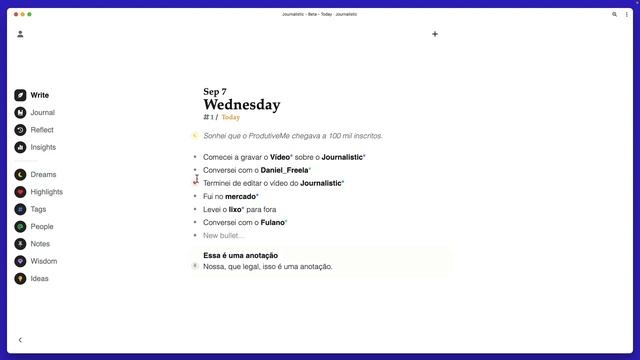 O melhor diário (Journal) que eu já usei. Diário Online com Journalistic смотреть онлайн