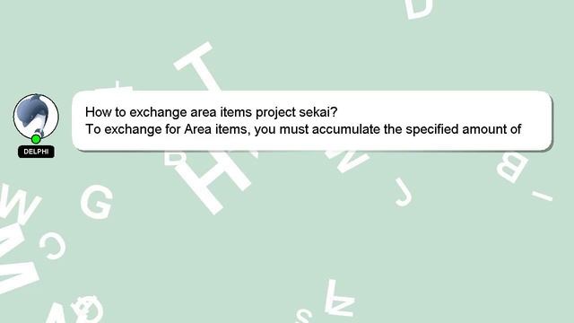 How to exchange area items project sekai? смотреть онлайн