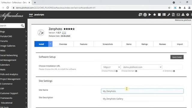 How to install Zenphoto in DirectAdmin with Softaculous смотреть онлайн