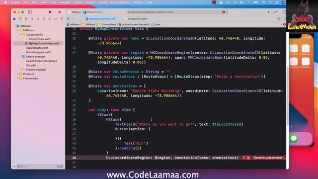 Maps and Directions in SwiftUI 2 - Learn SwiftUI for iOS смотреть онлайн