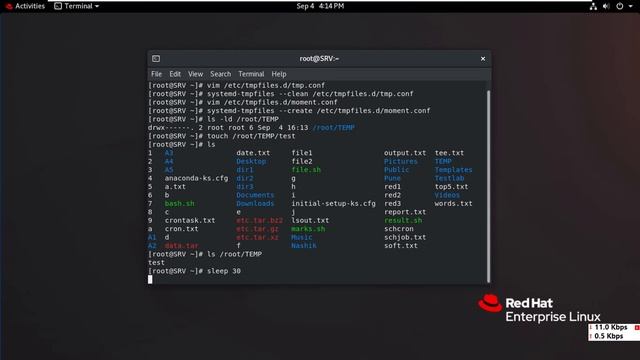 4 Managing Temp File & Tuning Performance Commands in RHEL 8 смотреть онлайн
