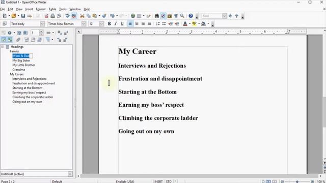 OpenOffice Writer - Moving Sections of Text with Navigator смотреть онлайн