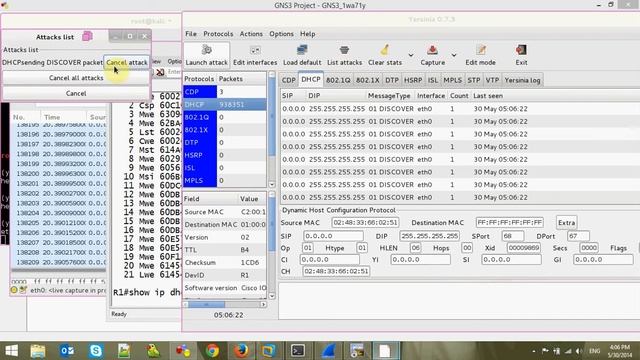 Kali Linux - DHCP Starvation Attack смотреть онлайн