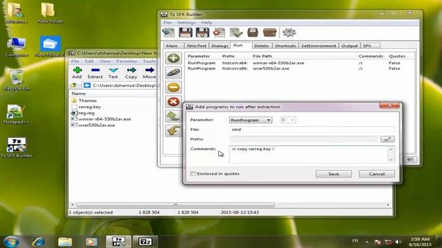 How To Create WinRaR Silent + Cracked + Themes With 7zip SFX Builder