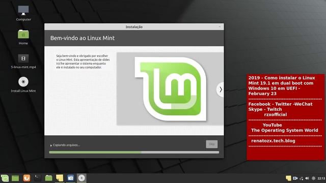 2019 - Como instalar o Linux Mint 19.1 em dual boot com Windows 10 em UEFI - February 24 смотреть онлайн