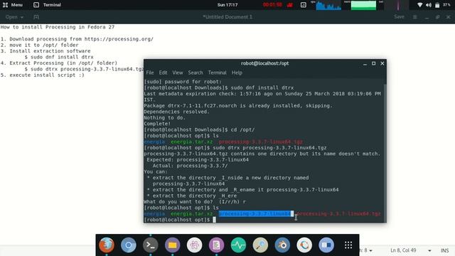 How to install Processing in Fedora 27 смотреть онлайн