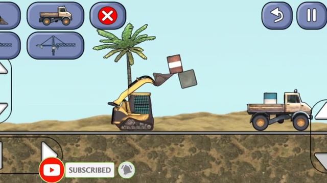 Level 11 & 12 World 6th lifting truck 🚛🚒 with crane and passing the cave. смотреть онлайн