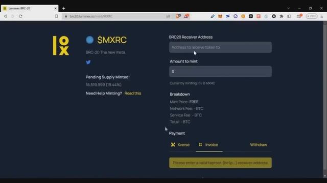 $MXRC - BRC-20 Public Mint ⛏ Full Guide 🎮Only $20 Investment- Hindi смотреть онлайн