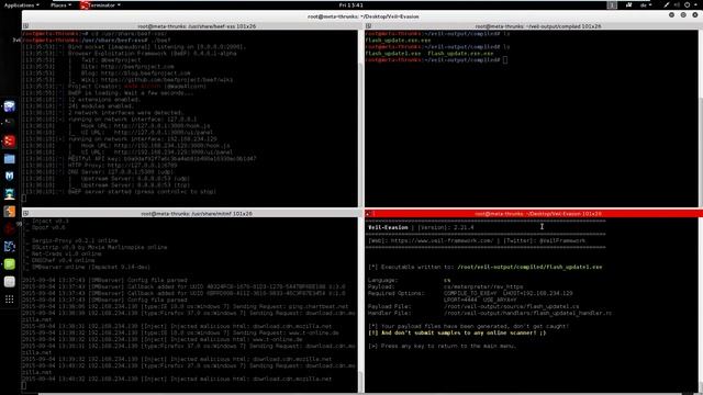 HackWin7 - mitmf, beef, Veil-Evasion - Meta-Thrunks! смотреть онлайн