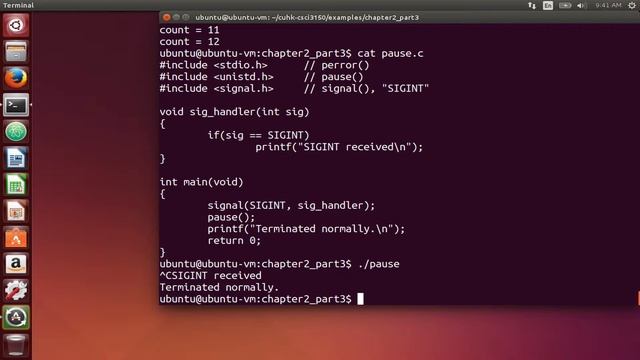 CSCI 3150, 2016-02-16, Handling POSIX Signal смотреть онлайн