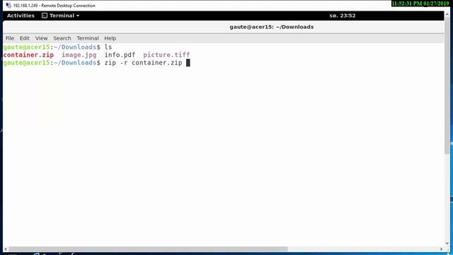 Linux Terminal for beginners - 4 - Add and remove a file from existing zip file (archive) смотреть онлайн