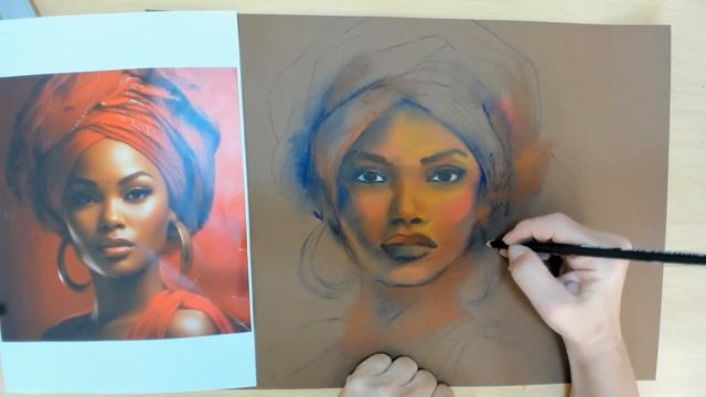 негритянка в красном тюрбане