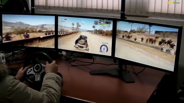 Dirt2 with Triple monitor in ATi Eyefinity 3x1 Landscape смотреть онлайн