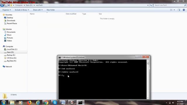 How to Create Folder and Directory through CMD | Command Prompt | DOSd смотреть онлайн