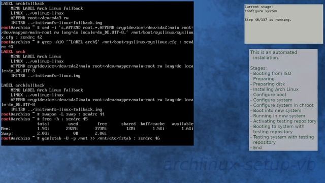 Arch Linux installation recording to kernel 6.5.3-arch1-1 (testing) смотреть онлайн