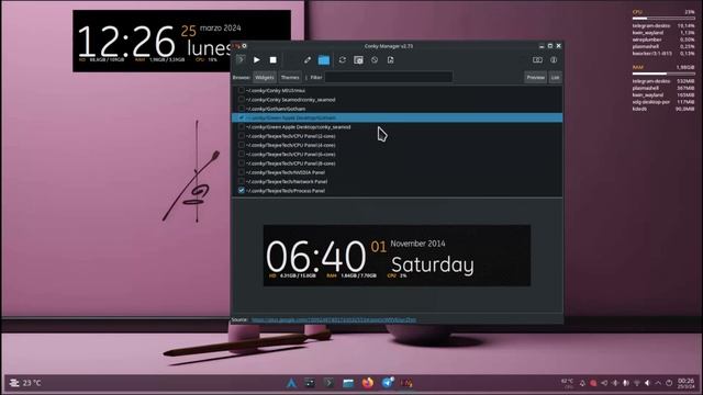 Administrá tu conky fácilmente con Conky Manager. смотреть онлайн