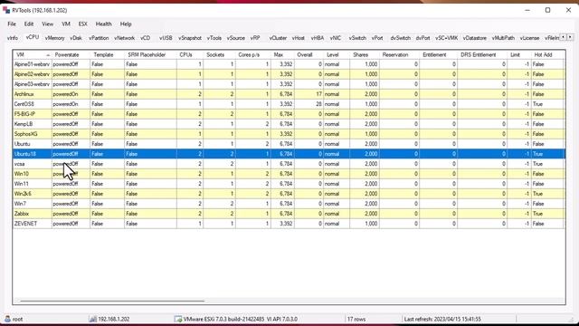 RVTools Best Reporting Tool For VMware Vsphere