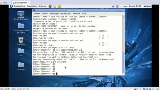 ‪SSH ‬sous Fedora (14) смотреть онлайн