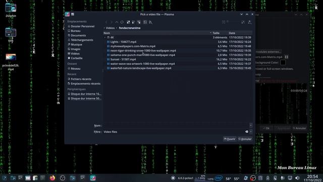 Fond d'écran animé sous KDE Plasma смотреть онлайн