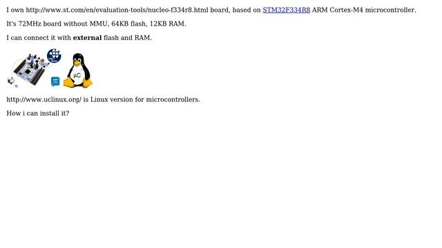 Linux run on ARM Cortex-M4 MCU смотреть онлайн