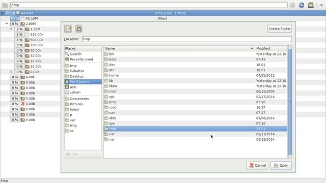 TreeSize for Unix, GTK+ disk usage analyzer смотреть онлайн