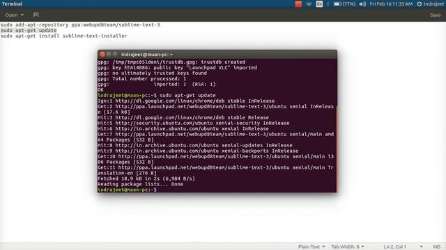 How to install Sublime text editor in Ubuntu | Hindi| смотреть онлайн