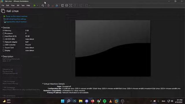 best setting for kali linux virtual machine vmware смотреть онлайн