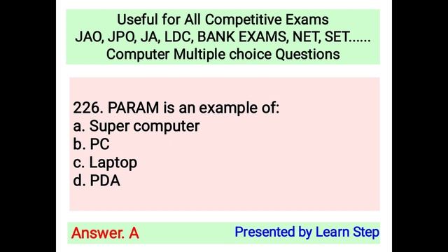 JACO || MCQs of Computer # video 5 (201 to 250) смотреть онлайн