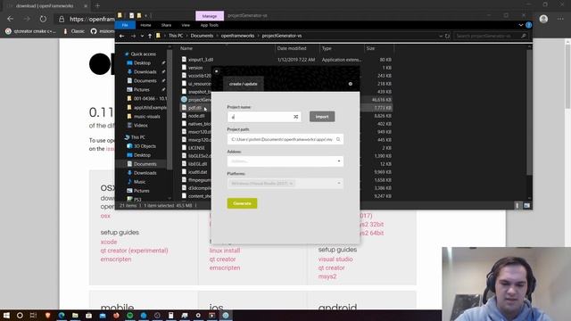Installing OpenFrameworks - Visual Studio 2019 Workaround смотреть онлайн