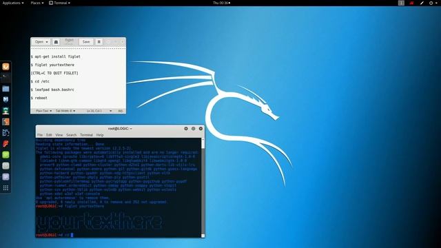 Kali Linux: How To Customize The Terminal With ASCII Art Using Figlet смотреть онлайн
