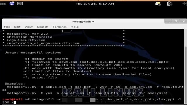 الحلقة911 شرح اداة Metagoofil على نظام KAli linux смотреть онлайн