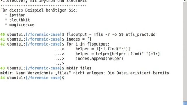 Recovering files using TSK (Sleuthkit) and determining their type смотреть онлайн