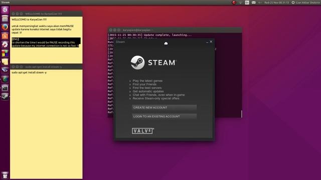 TUTORIAL UBUNTU : Install Steam di UBUNTU 15.10 смотреть онлайн