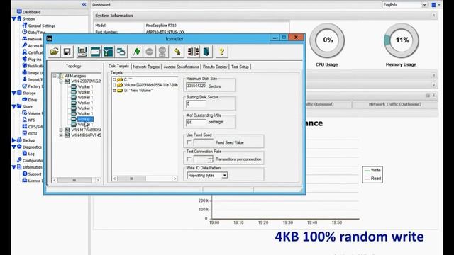 AccelStor NeoSapphire P710 Iometer Test Demonstration смотреть онлайн