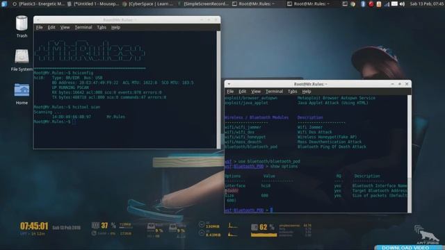 Bluetooth Death Attack With BackBox Linux смотреть онлайн
