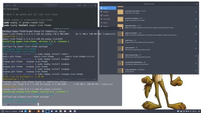 Solus 1.2.1 Budgie User Guide 10 installing paper, numix and evopop icon theme смотреть онлайн